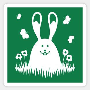 Easter bunny in the grass Sticker